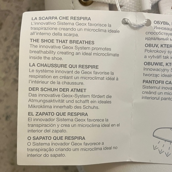 GEOX Respiro Thymar Women’s White Sneakers with Gold Details Size 10.5 NWT - Picture 11 of 13